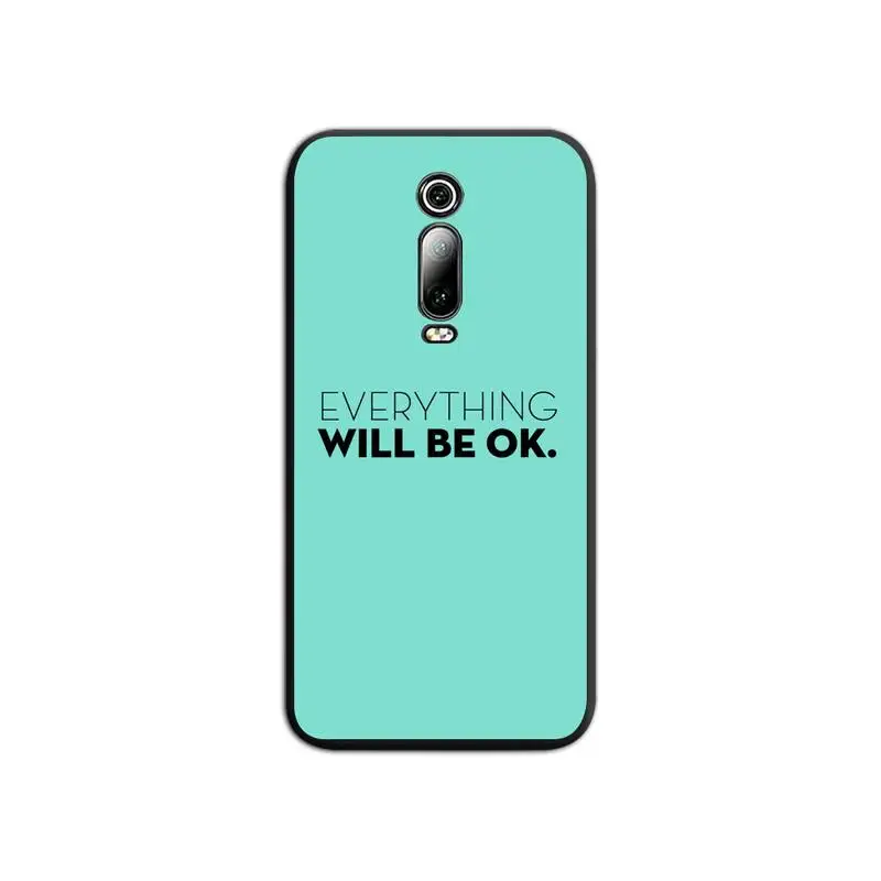 Every Thing Will Be Ok Phone Case For Redmi 9A 9 8A 7 6 6A Note 9 8 8T Pro Max K20 K30 Pro xiaomi leather case handle Cases For Xiaomi