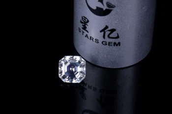 

Starsgem 7.5*7.5mm EF Pretty Test Passed Positive Asscher Cut Moissanite Gemstone 2.5ct VVS Moissanite Bead for Jewelry making