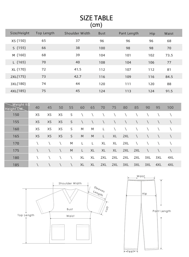ANNO Medical Scrub Set Non sticky hair Pet Hospital Uniform Clinical Nursing Dress Surgical Clothes Shirt Trouser