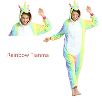 

Flannel Donkey Cartoon Animal Star Rainbow Siamese Pajamas Cosplay Costumes Ladies Pajamas Casual Home Service