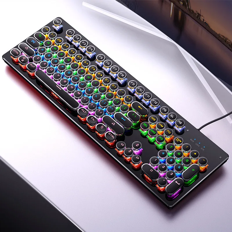 Клавиатура Механическая Проводная игровая с RGB подсветкой и защитой от фиктивных