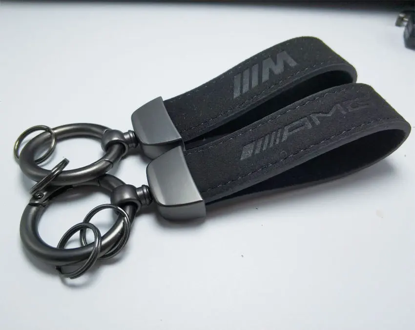 Популярный бренд замшевый автомобильный брелок для ключей для мужчин и женщин, парные подвески для ключей, Простой автомобильный брелок для ключей, настраиваемый брелок