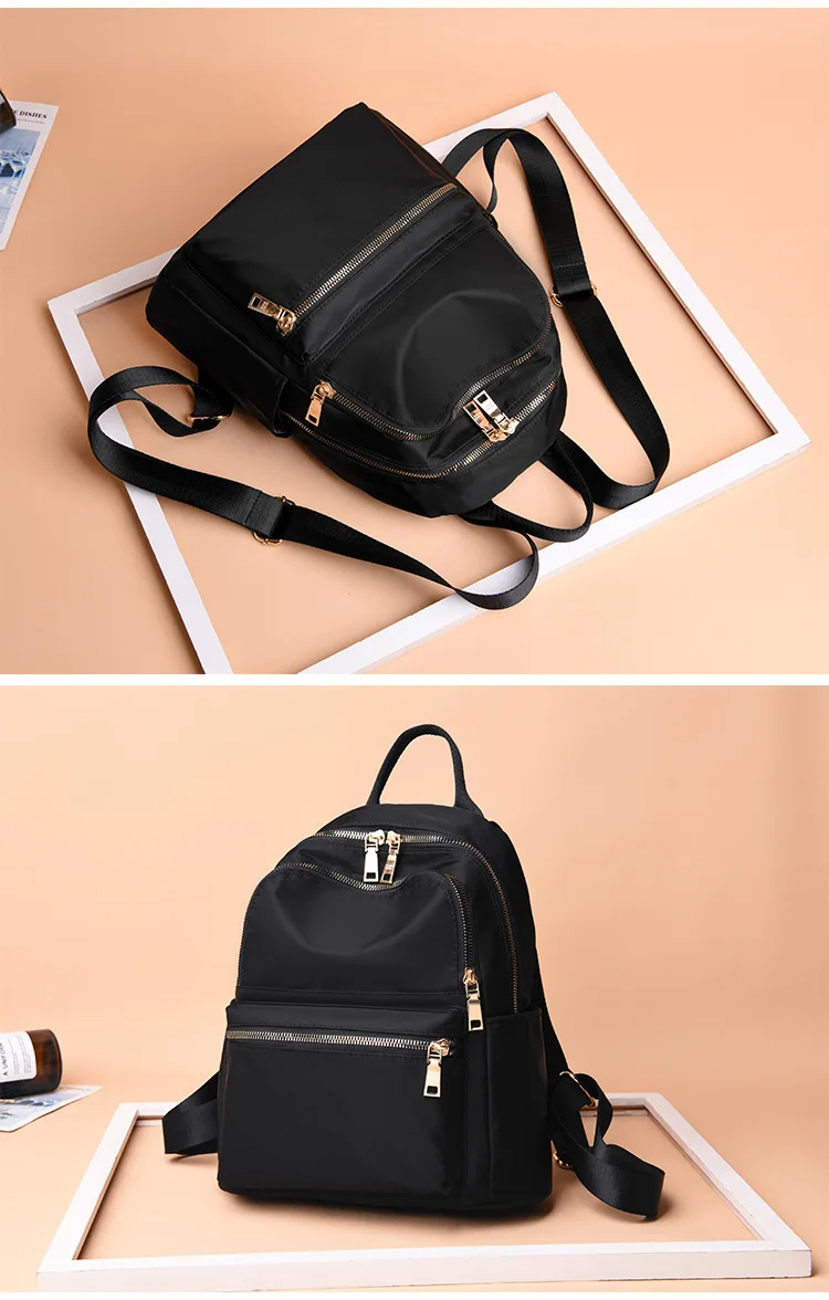 Vento Marea, черный женский рюкзак, нейлон, дорожная сумка на плечо, мягкая школьная сумка для девочек-подростков, одноцветная красная сумка, сумка, кошелек