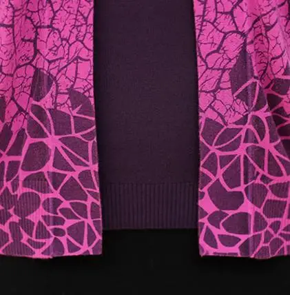 Осень feminino blusa трико для женщин среднего возраста Женские Вязание размера плюс кардиган Топ женский длинные рукава, костюм-двойка из свитера и S253