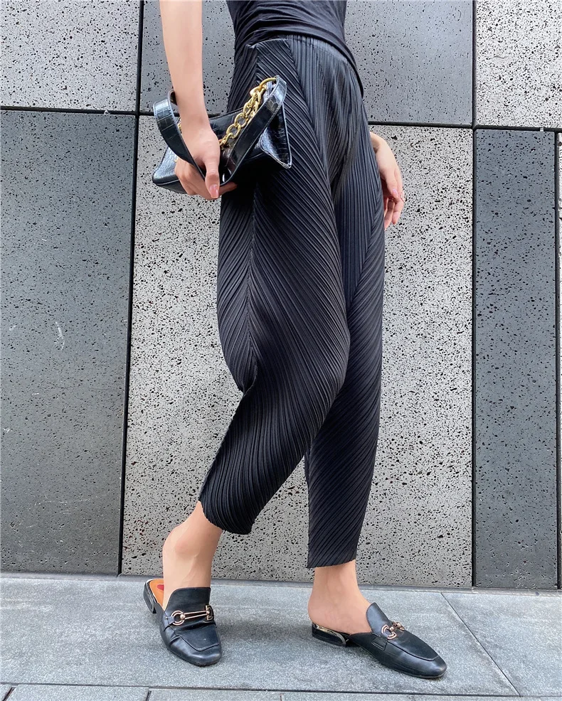 ペダル別売り 女性用ハイウエストサルエルパンツ カジュアル ルーズフィット 無地 ヨーロッパとアメリカのファッション クール オールマッチ 秋 まとめてお得 Women S Clothing Bottoms Senfinances Sn