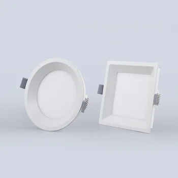 

1pcs white embedded LED panel bulb round square 5W/9W/12W/16W/22W LED ceiling lamp LED downlight AC110V-220V