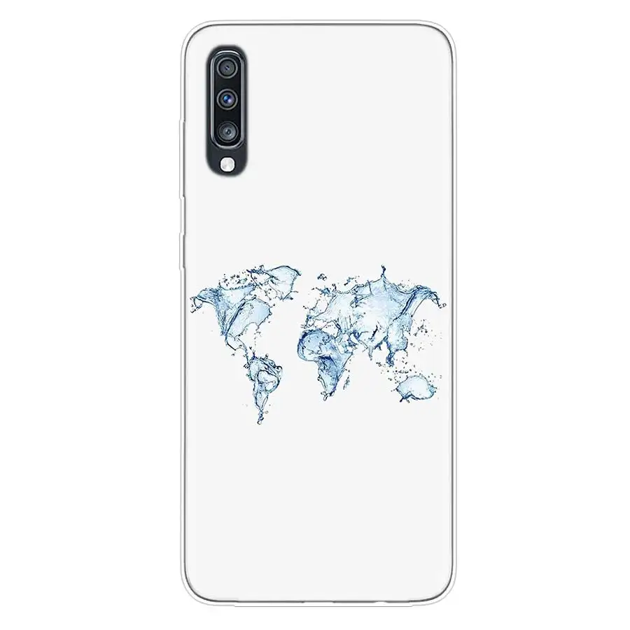 Карта мира с милым дизайном резиновый чехол для samsung Galaxy S9 S8 A6 A8 J4 J6 Plus+ J8 A7 A9 Примечание 10 Pro 9 8 S7 S6 края крышки - Цвет: NO.1