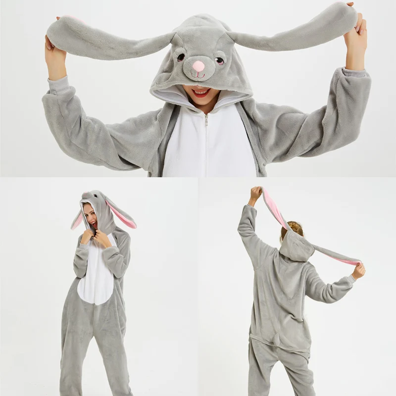 

2019 Winter Christmas Kigurumi Pajama Adult Animal Unicorn Onesie Women Men Couple Pajamas Set Kegurumi Sleepwear Flannel Zipper