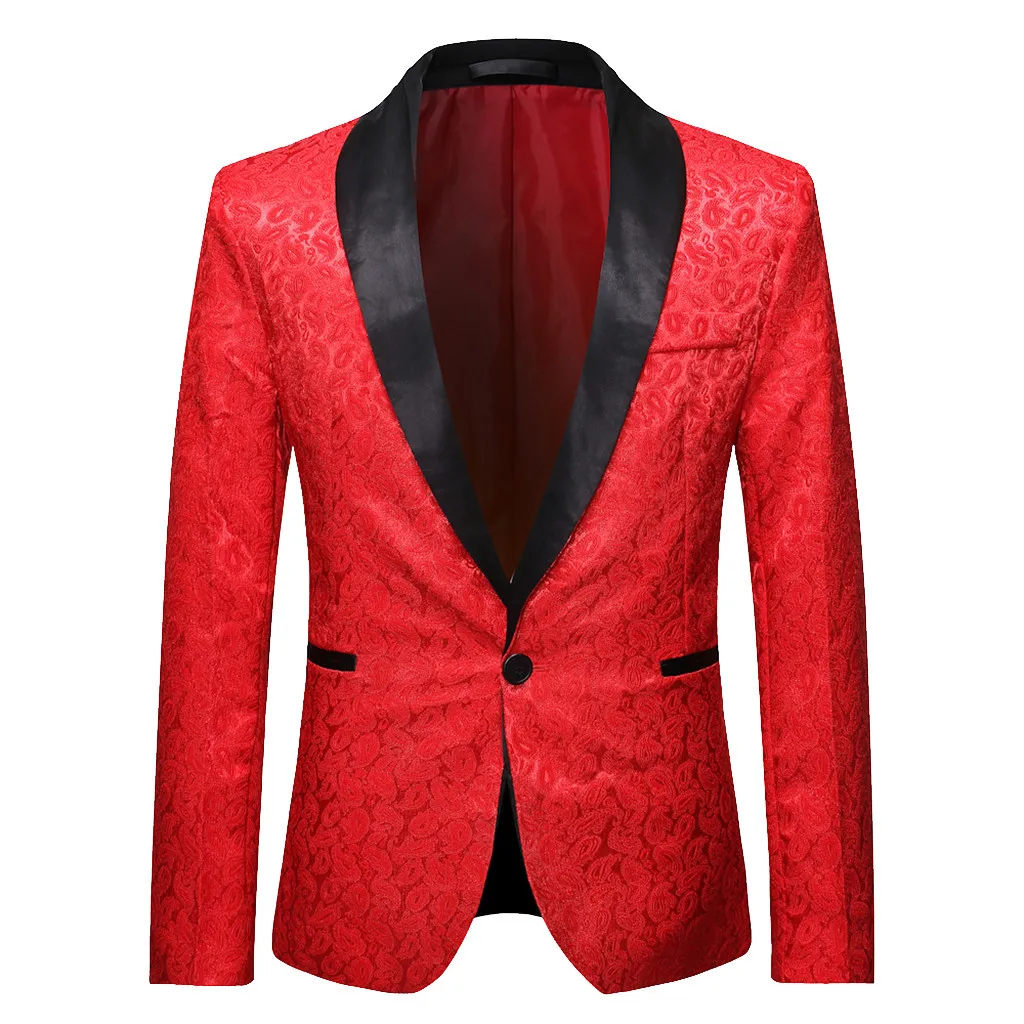 Модный мужской красный повседневный костюм пиджак Slim Fit Masculino модный костюм пальто Terno Masculino Индивидуальные костюмы куртка