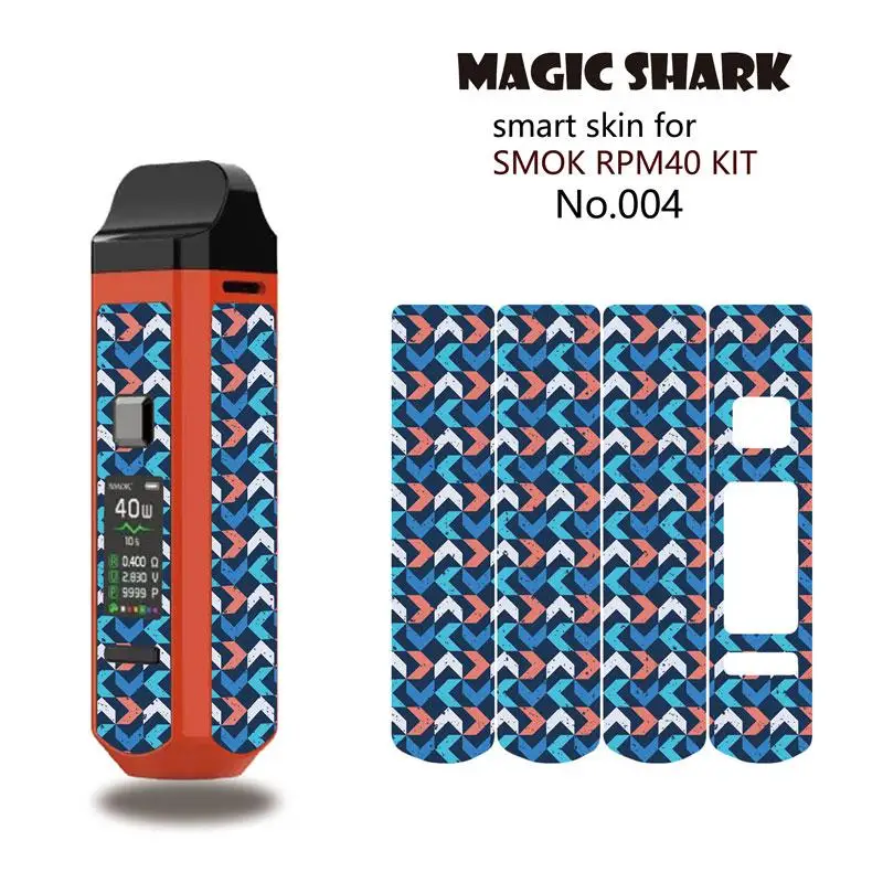 Магическая Акула ультра тонкий ударопрочный чехол-накладка в стиле милитари с изображением листа черепа для SMOK RPM40 Kit Vape Pod - Цвет: 004