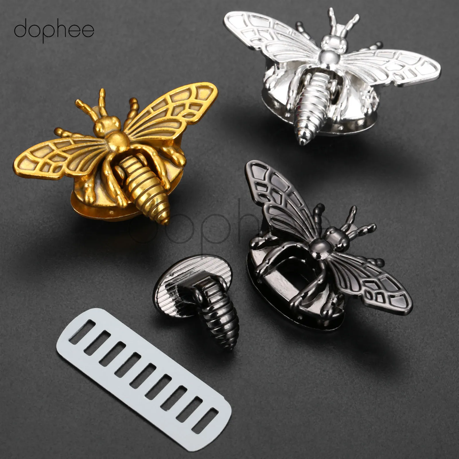 Dophee 1 шт. ретро модная металлическая застежка в форме пчелы поворотная фурнитура для DIY сумка-кошелек товары для домашнего сада украшения