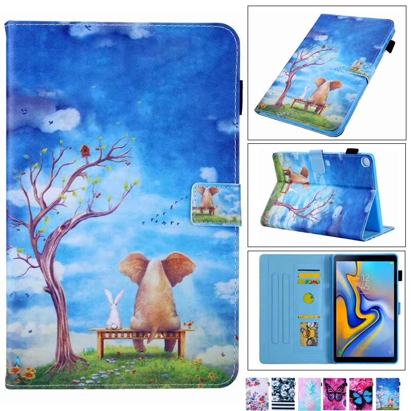 Tablet Funda Capa for Samsung Galaxy Tab A 8.0 inch 2019 SM-P200 P205 Slim Folding Flip Stand PU Leather Wallet Case Cover + pen |