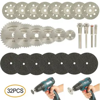 

32pcs High Speed Steel Cutting Saw Blade Multi Tool Finisher Practical Alloy Saw Blade Grinding Sanding Silver Sturdy