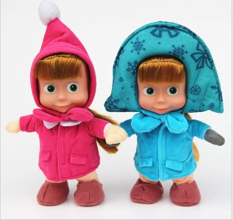 27 см Популярные Маса плюшевые куклы высокого качества русская Маша PP хлопок игрушки Детские брикеты подарки на день рождения