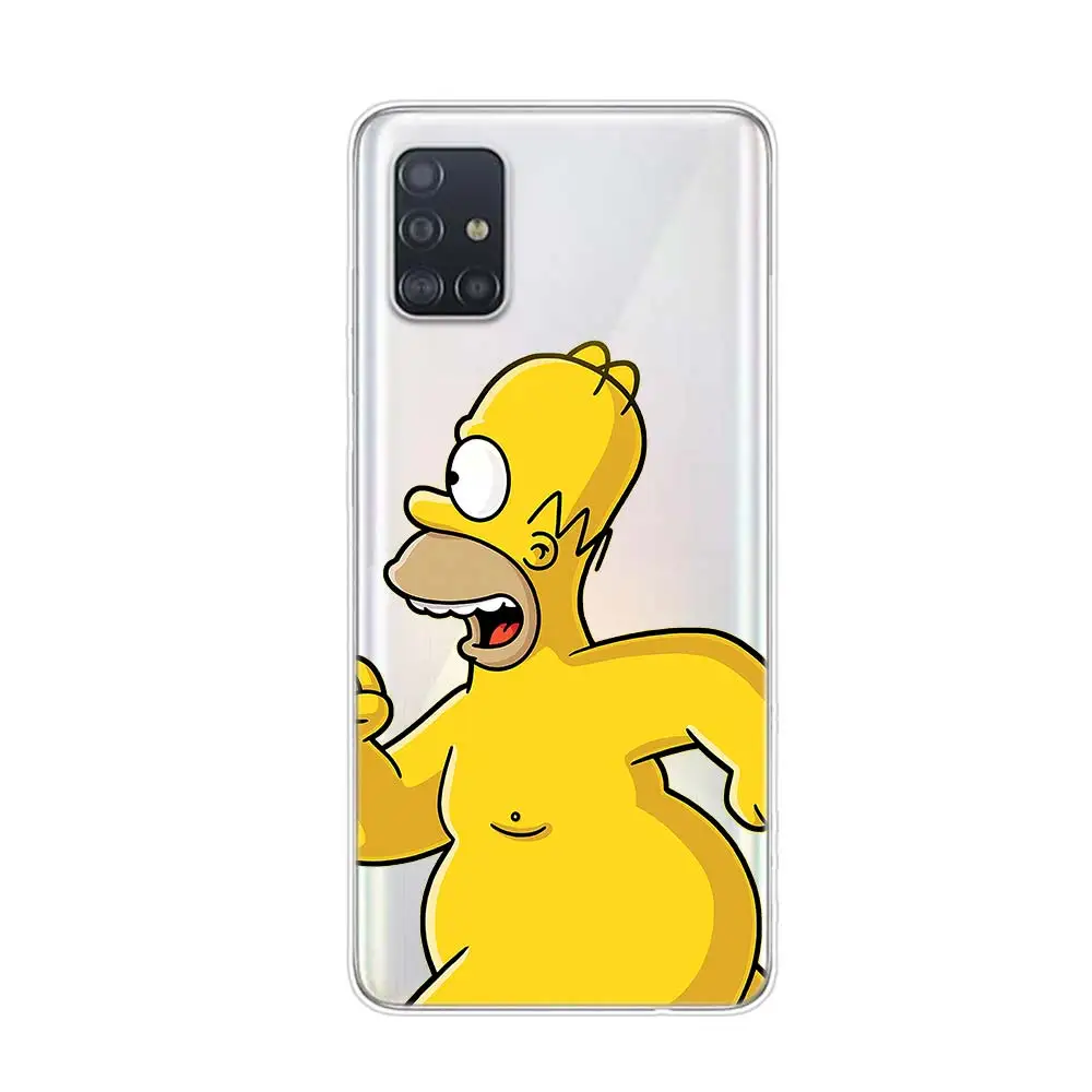 samsung flip phone cute Funny Simpsons For Samsung Galaxy A01 A11 A12 A13 A22 A21S A31 A41 A42 A51 A71 A32 A52 A72 A02S A53 A33 Phone Case kawaii phone cases samsung