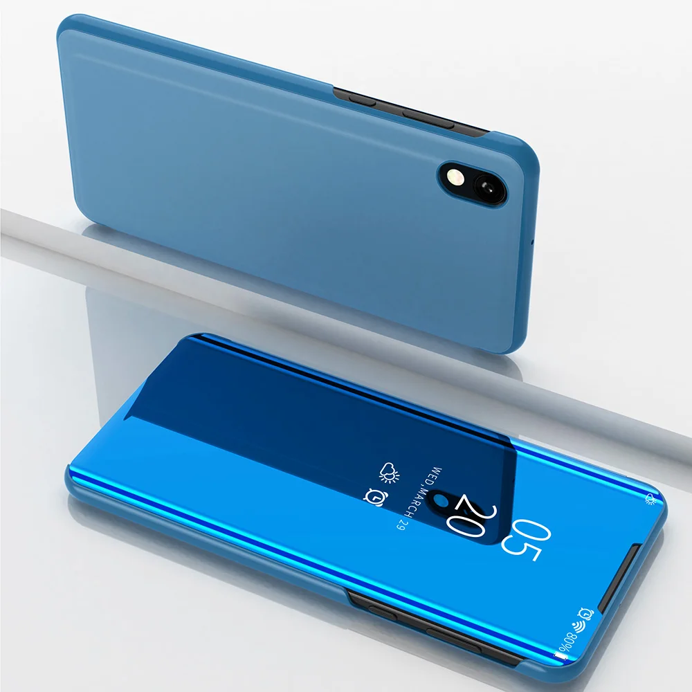 JONSNOW умный зеркальный кожаный чехол для huawei Y5 2019 Y6 Y7 Y9 2018 с покрытием чехлы