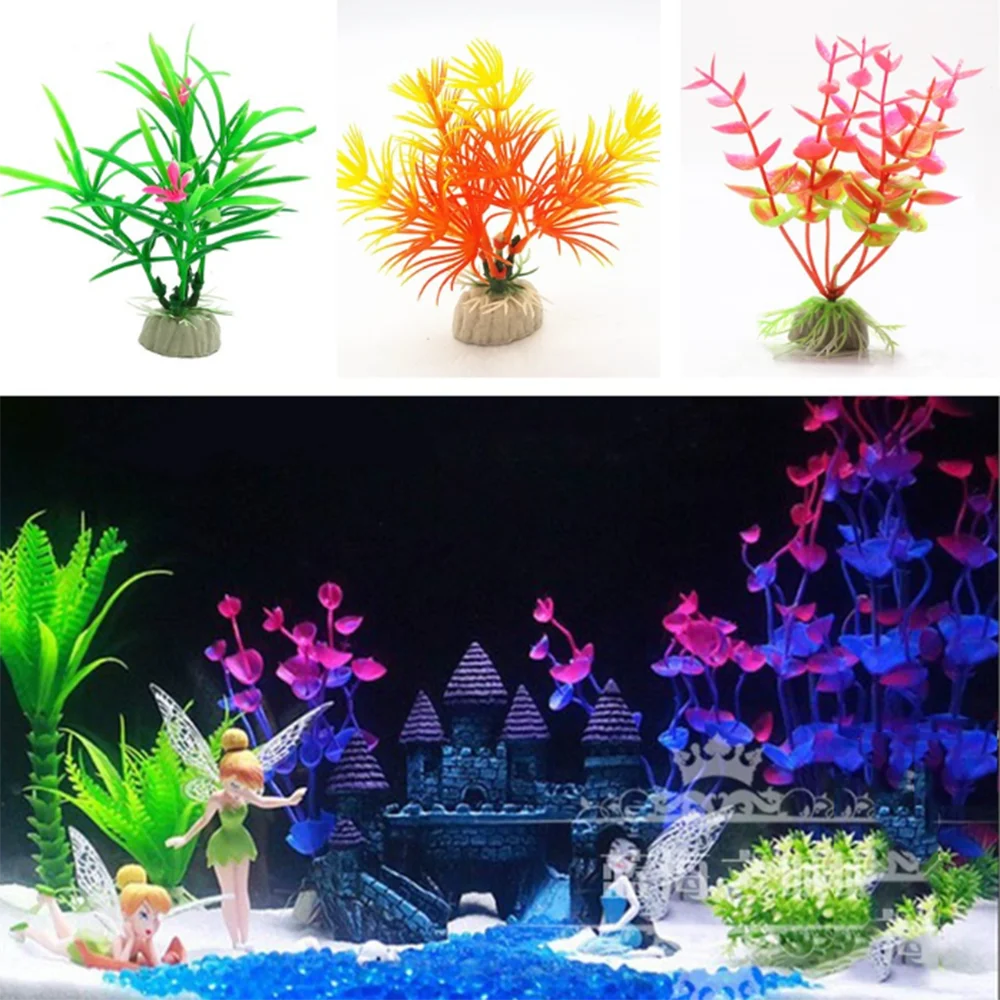 10pcs /set Artificial Plants Fish Tank Aquarium Decoration Fish Tank