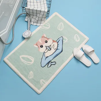 

Cartoon Bath Mat Home Bedroom Kids Room Door Mats Water Absorbent Bathroom Carpet Bedside Rugs Cat Rabbit Entrance Doormat