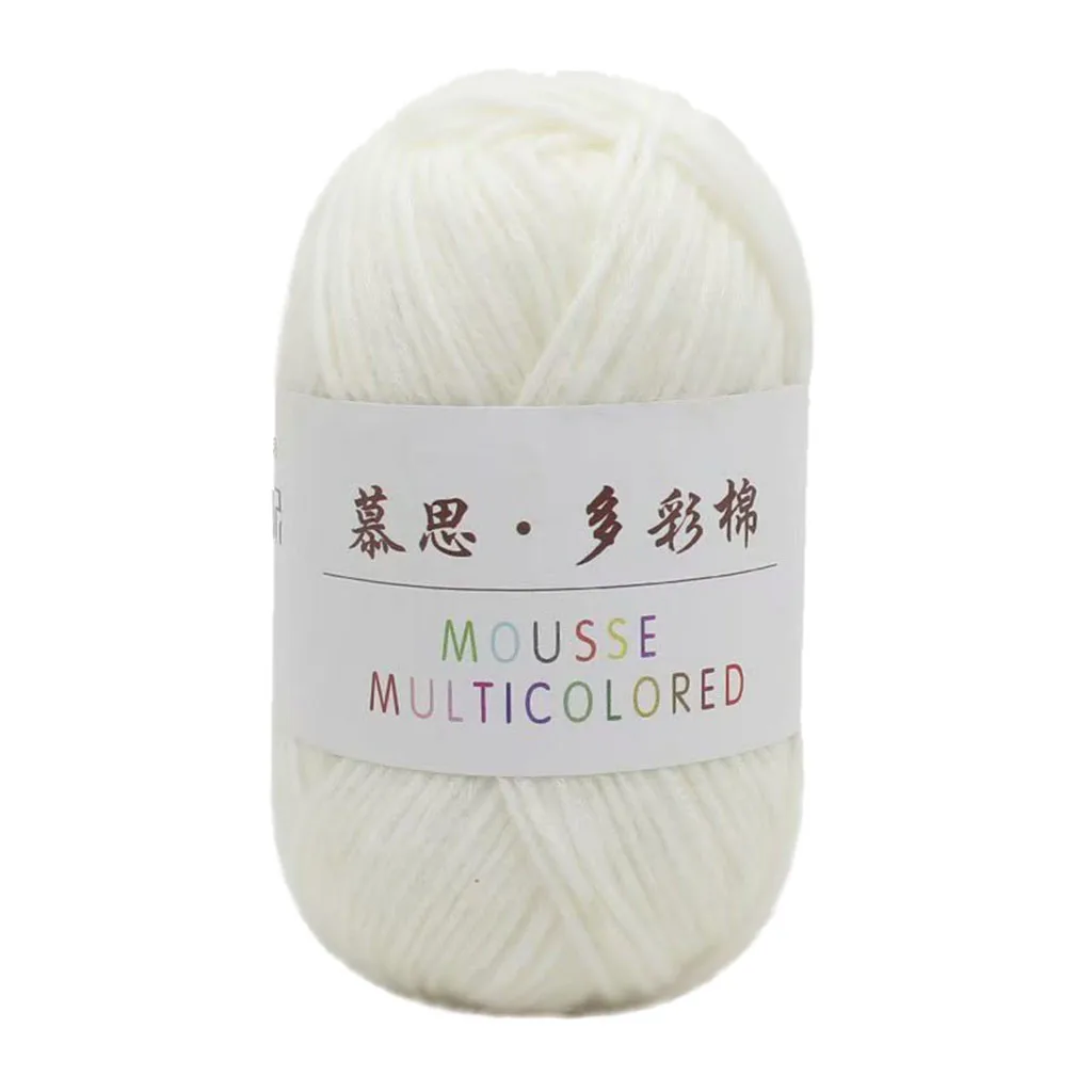 A New DIY Yarn For Sweater Scarf Knitting 50g Colorful Cotton DIY Wool Suede Children's Sweater Coat Scarf Scarf Line 1021#30 - Цвет: A