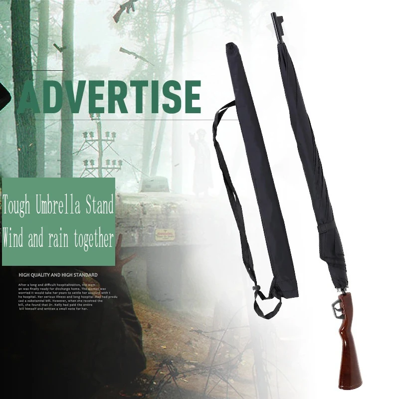 

The latest creative umbrella long handle imitation gun handle umbrella fashion trend men's long handle umbrella
