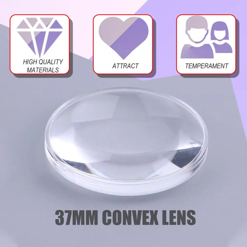 1PCS 37mm Dia Double Aspheric Convex Lens 45mm Focal Length Virtual Reality VR Biconvex Lens Optics Lens for Camera Projector
