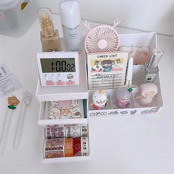 

Desktop Organizer Cosmetic Storage Case Make-up Organizer Box for Students