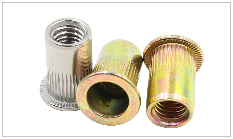 Заклепки с плоской головкой M3/M4/M5/M6/M8/M10/M12 вставные гайки клепки inserti Rivnut Insertos резьбовые вставки Ecrou Inserto Tuercas