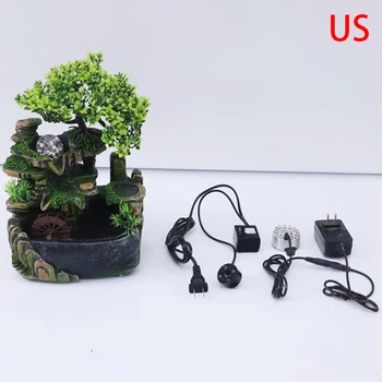 

Desktop Waterfall Fountain Resin Ornaments Statue Fish Tank Home Decoration