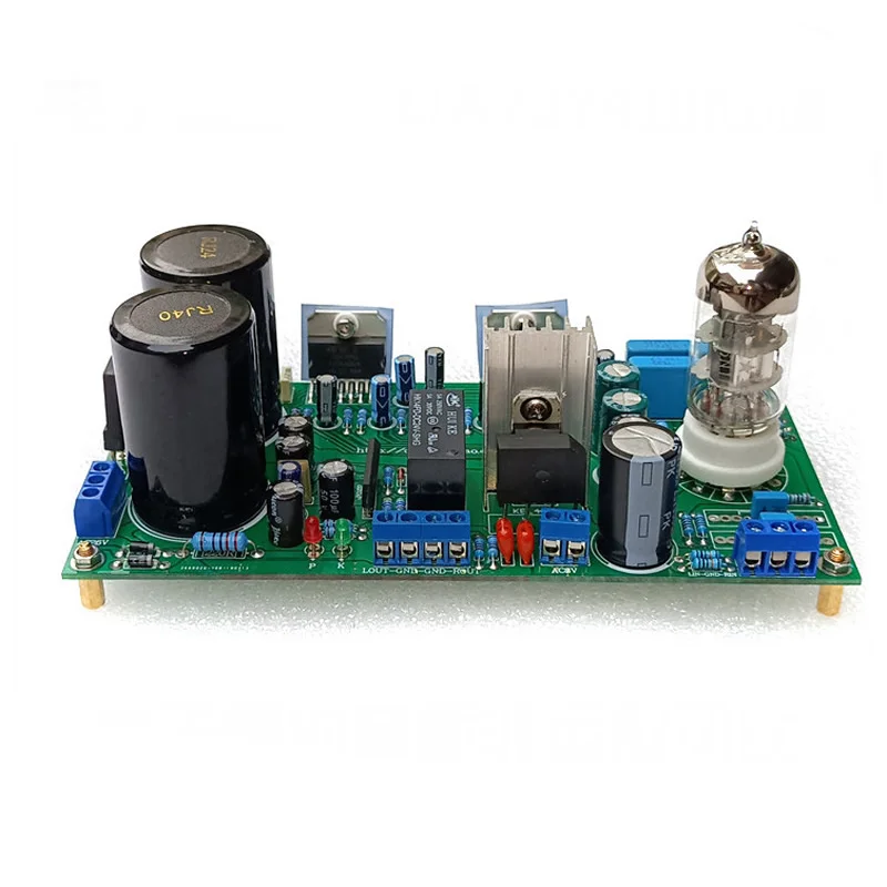 

TDA7293 7294 stereo fever amplifier board, 70WX2, 6N11-J tube bile buffer, good human voice, output impedance: 4-8Ω