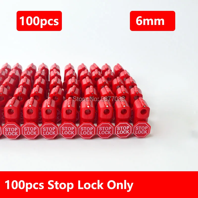 Retail Stop Lock and Magnetic Key Detacherfor Store Locked Display Peg Hook Security Super Mercado Little Red Hook Lock 6mm supermarket hook stoplock pegboard loss prevention shop hook stop lock commodity security display security hook stop locks 100ps