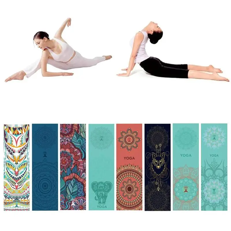 Toalla yoga de microfibra con estampado mandala 183x63cm