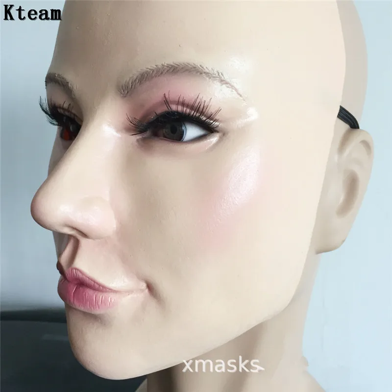 

New angel face female masks silicone realistic soft masquerade cosplay drag queen crossdresser male to female