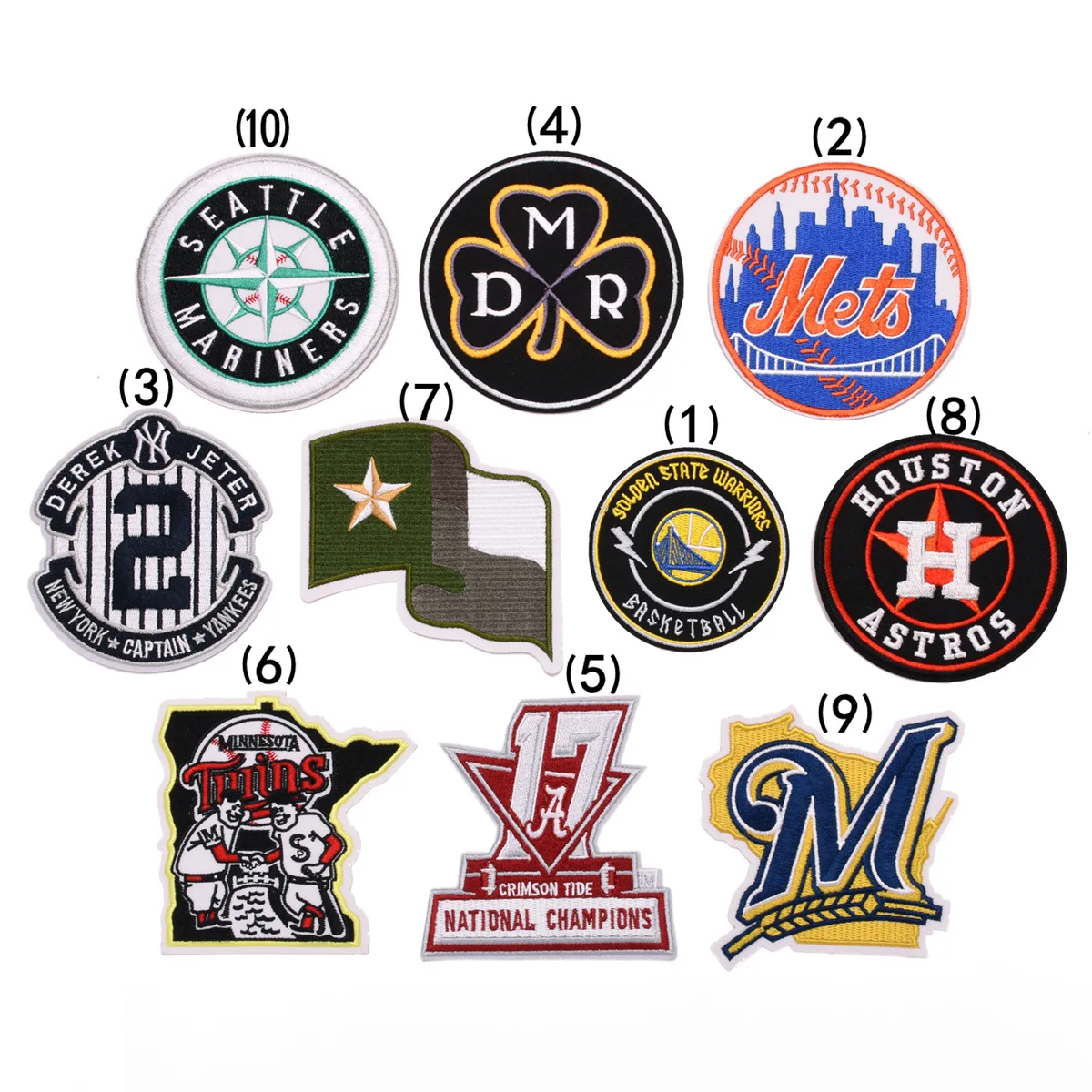 Description Picture 2 of itemHigh Quality Round Embroidery Patch Ironing Badge DIY Garment Shoes Hats and Bags Decorative Accessories Patch