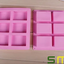 6 решетчатых прямоугольных формочки для печенья 100 мл силиконовая форма для торта формы мыла