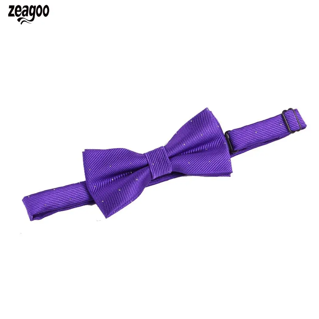 purple Модный спортивный костюм для мальчиков, официальные Фиолетовая рубашка в горошек, с бантом на поясе, галстук-бабочка галстук - Цвет: purple