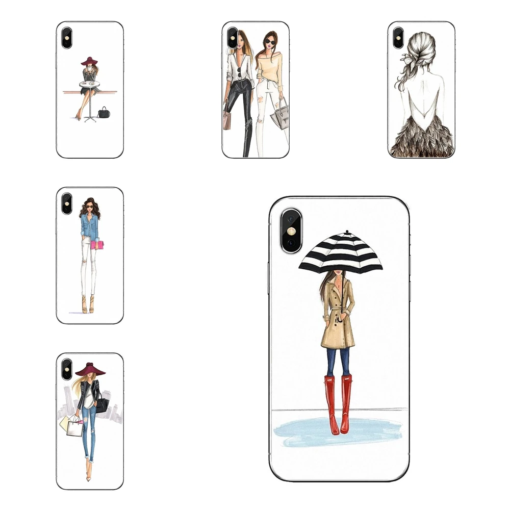 Fashionable Dress Shopping Girl Soft Bag Case For Huawei G7 G8 P7 P8 P9 Lite Honor 4C 5X 5C 6X Mate 7 8 9 Y3 Y5 Y6 II 2 Pro 2017 |