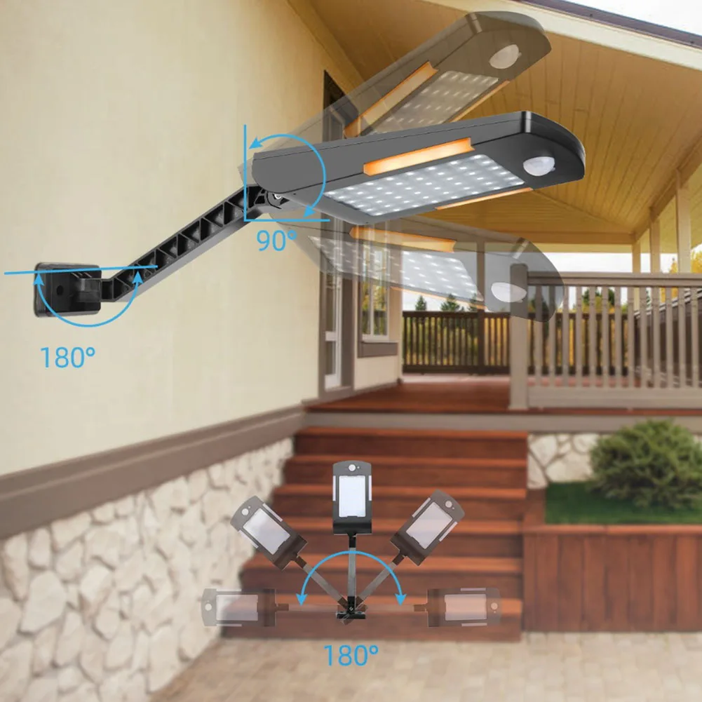 Безопасность солнечной энергии Открытый настенный сад патио 48 Светодиодный уличный свет супер яркий датчик движения энергосберегающая Водонепроницаемая дворовая дорожка