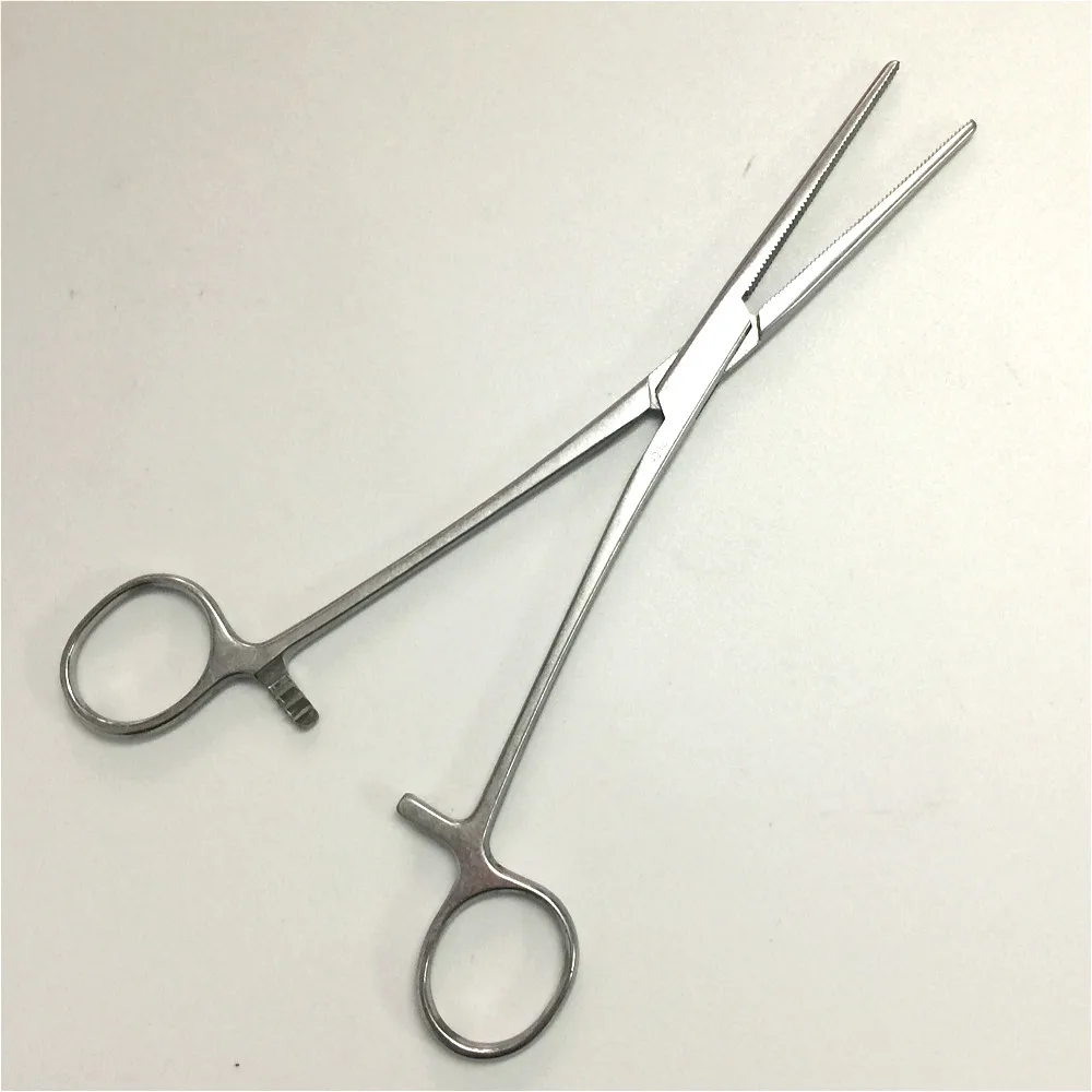 Hemostatic Forceps Straight Head 24 Cm Stainless Steel Medical Pliers