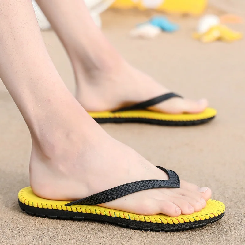

2019 Summer MEN'S Slippers Household Soft-Sole Anti-slip Flip-flops Men Outer Wear Sandals Comfortable Sandals