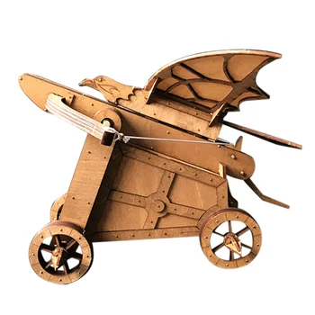 

DIY 3D Wooden Assembly Kit Siege Chariot Woodcraft Puzzle Model Toy