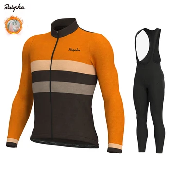 

Ralvpha 2019 Pro Team Bike Cycling Jersey Winter Thermal Fleece Long Sleeve Set Ropa Ciclismo Bicycle Triathlon Cycling Set