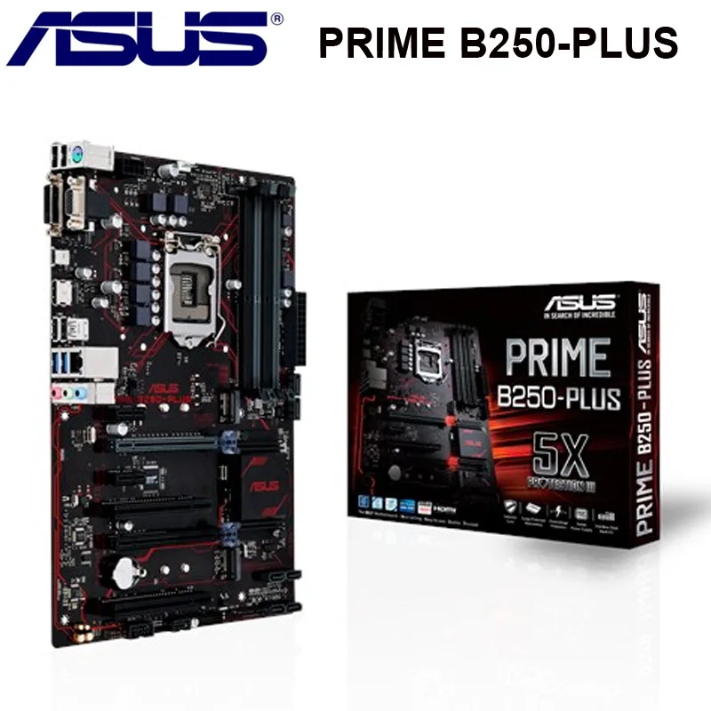 New Asus PRIME B250 PLUS Motherboard Intel B250 LGA 1151 DR4 2400/2133