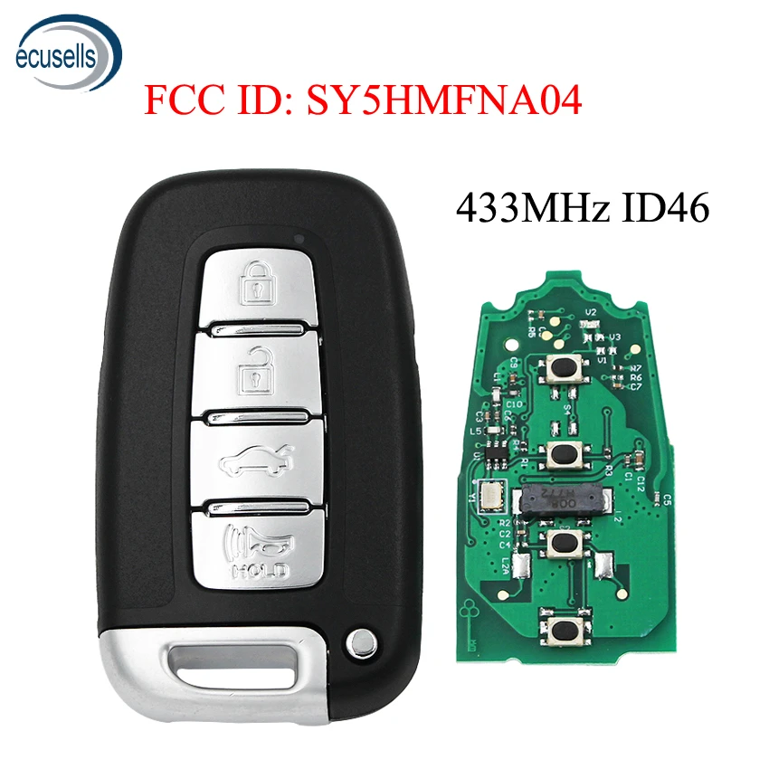 4 Buttons Smart Remote Key Fob 433MHZ ID46 Chip For Hyundai IX35 I30 2008 2009 2010 2011 2012 2013 2014 FCC:SY5HMFNA04 carburetor