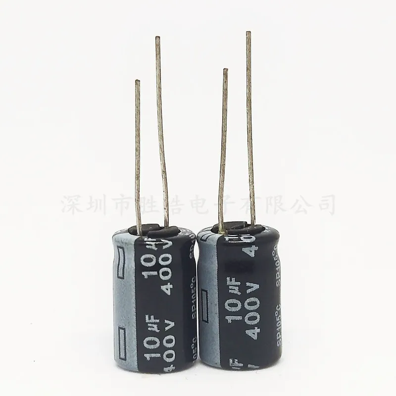 10PCS/lot Higt Quality 400V10UF 10*17mm 10UF 400V Straight Plug-in Aluminum Electrolytic Capacitor Size：10X17(MM) 10pcs 400v 10nf 10uf 223j 103j 473j 104j 224j 474j 475j 105j 225j 0 1uf 1uf 1uf 2 2uf 4 7uf cbb22 polypropylene film capacitor