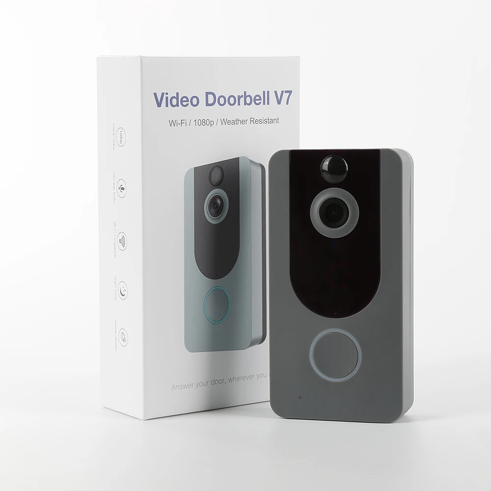 V7 HD 1080P смарт WiFi видеокамера на дверной звонок визуальный домофон с Chime ночного видения IP дверной звонок беспроводной камеры безопасности