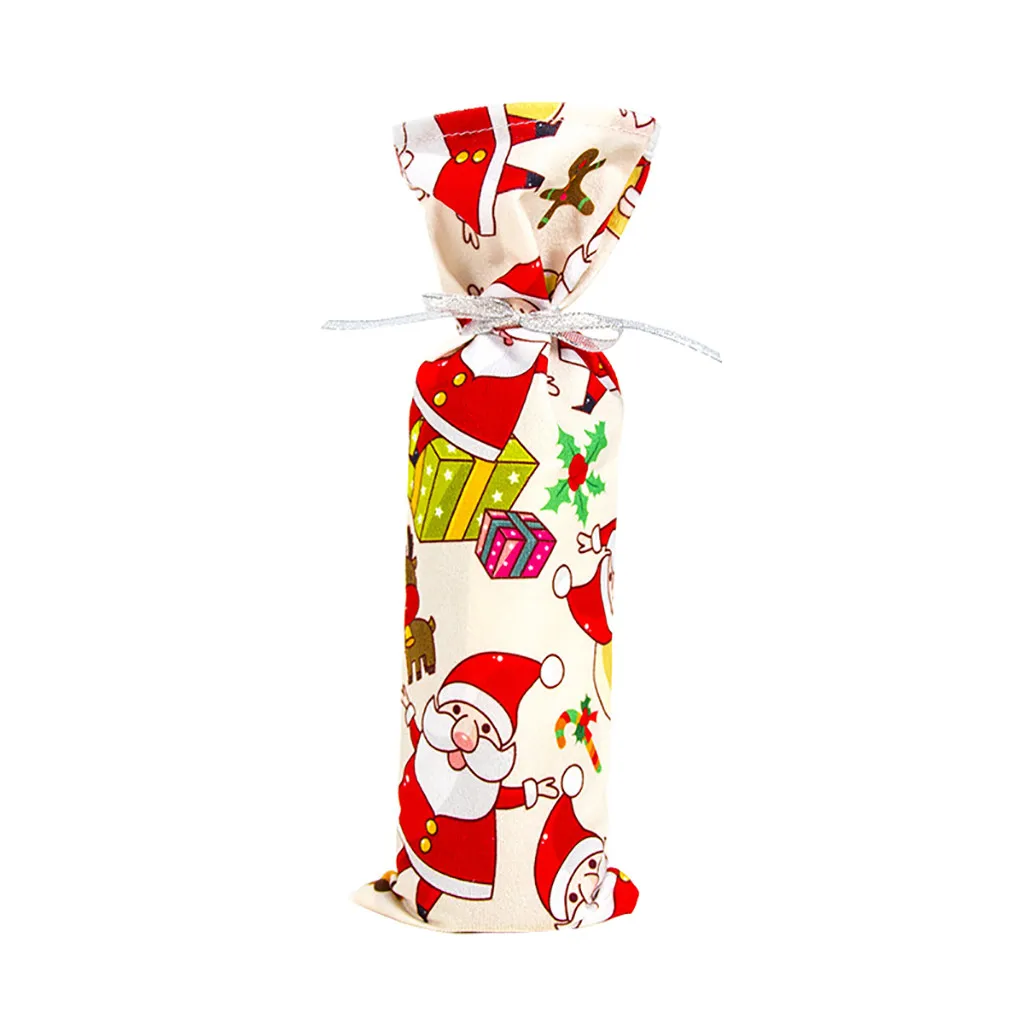 Крышка для бутылки с красным вином сумки украшения дома вечерние Санта Клаус Снеговик Рождество упаковка Рождество Счастливого Рождества украшения - Цвет: G