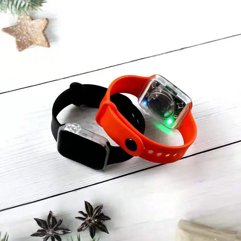 Colorful light flashing LED button touch fashion men women watches casual simple Couple waterproof sports women's wristwatches