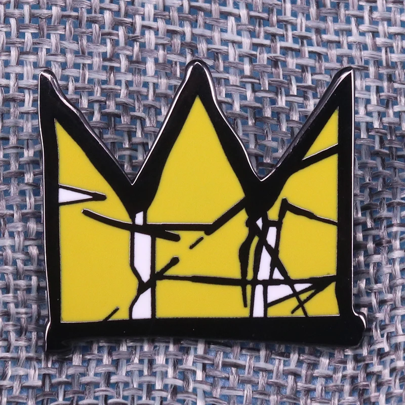 Basquiat Корона Брошь граффити искусство значок художника подарок мужчины и женщины