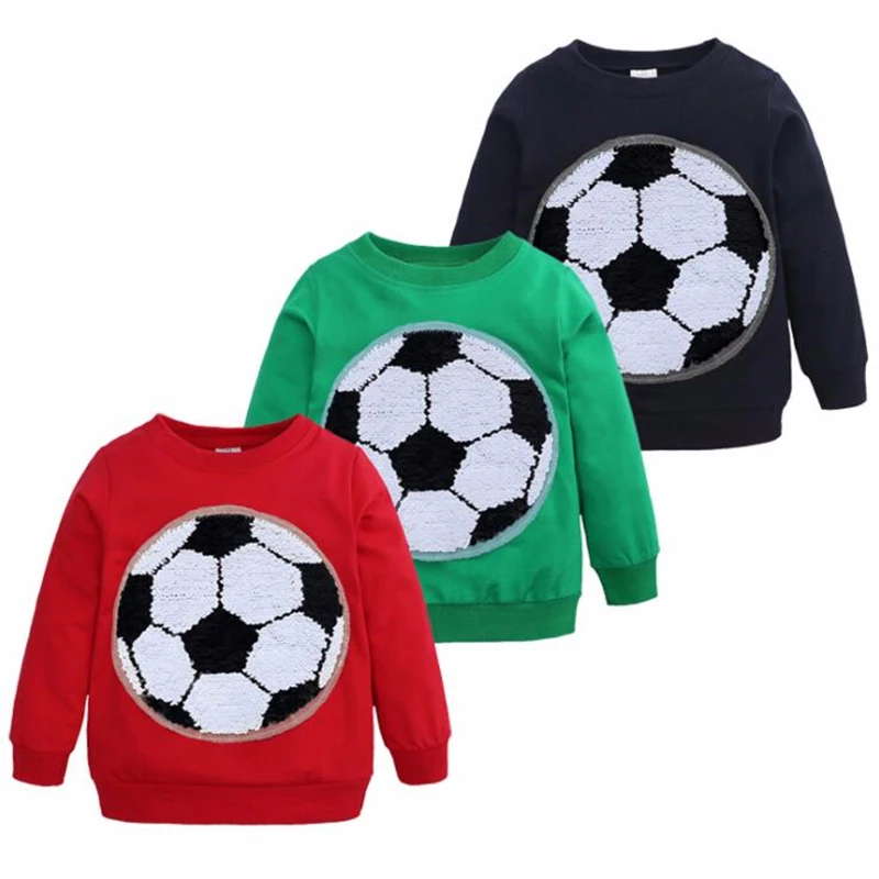 Футболка для маленьких мальчиков и девочек; Детский свитер с длинными рукавами; рубашки; детская толстовка с пайетками; одежда