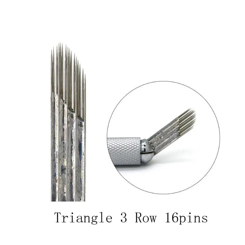 

Caneta Microblading Sobrancelha Triangle 3 Row 16 Tattoo Needle Pen Semi Permanent Makeup Microblading Blade For Tobori Pen